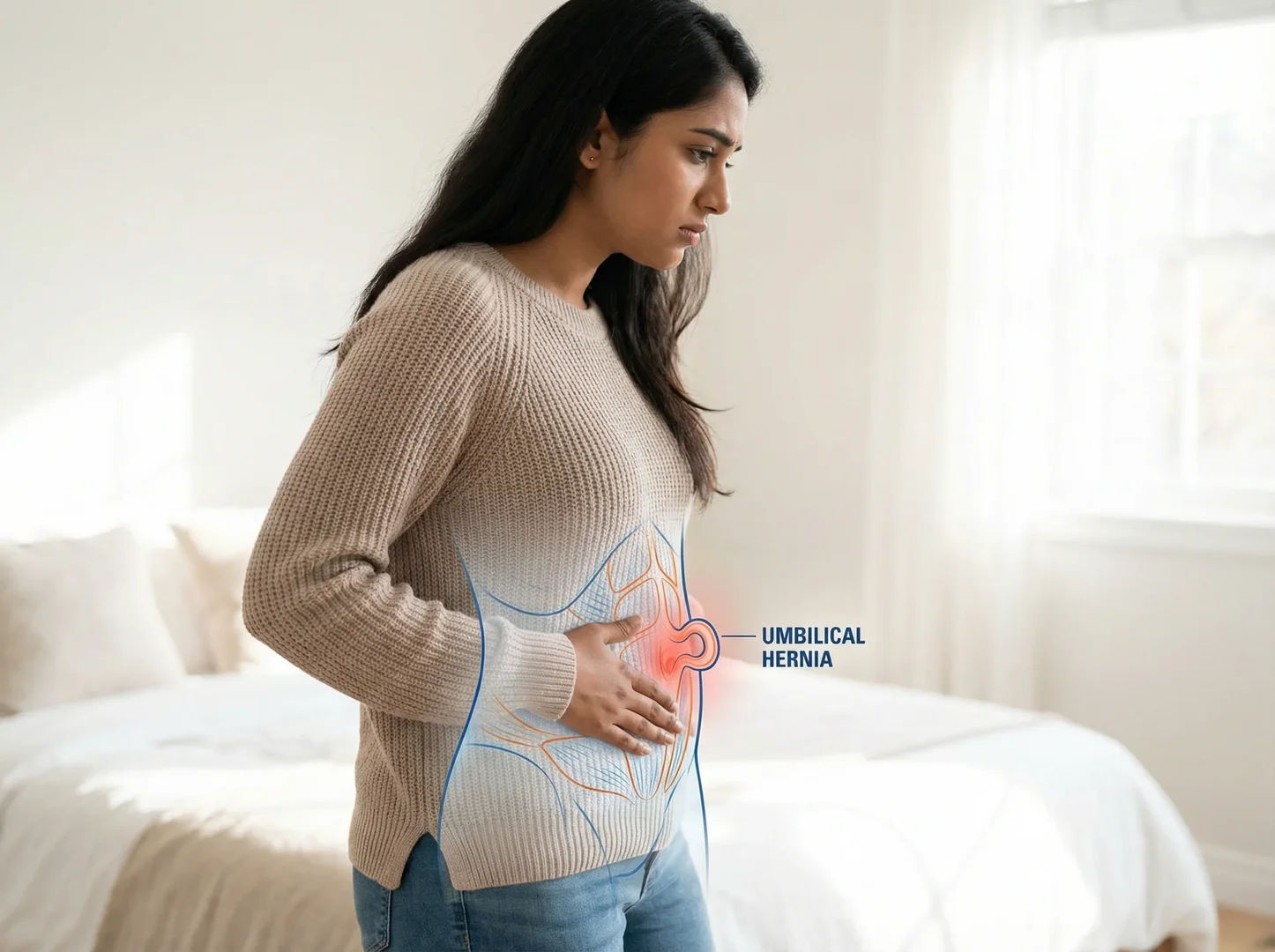 Umbilical hernia – belly button